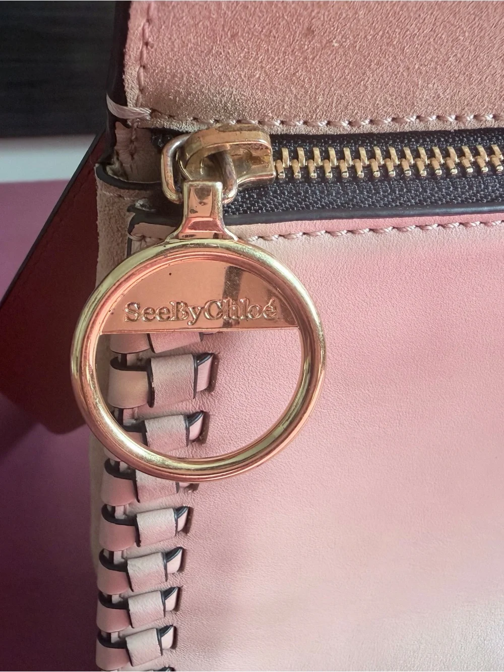 See By Chloe Two-Tone Blush and Rose crossbody Bag